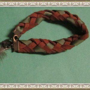 Handmade Braided Bracelet With Feather
